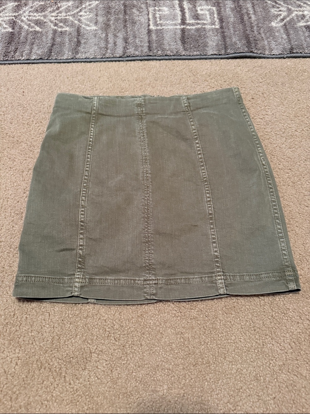 Free People Khaki Green Skirt